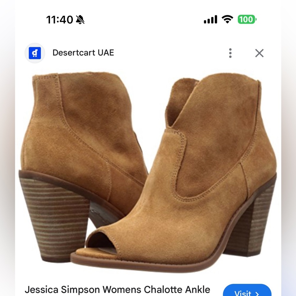 Jessica Simpson Tan Ankle Boots